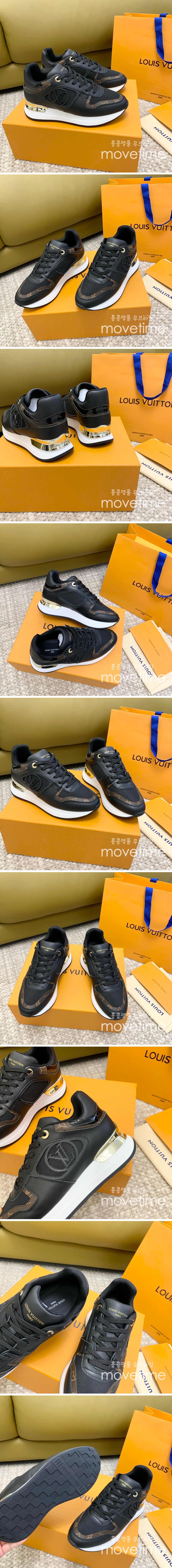 [홍콩명품.LOUIS VUITTON] 루이비통 23SS 로고 여성 RUN AWAY 스니커즈 운동화 (블랙), SE3436, ALW, 명품스니커즈,운동화,구두,로퍼,하이탑,신발