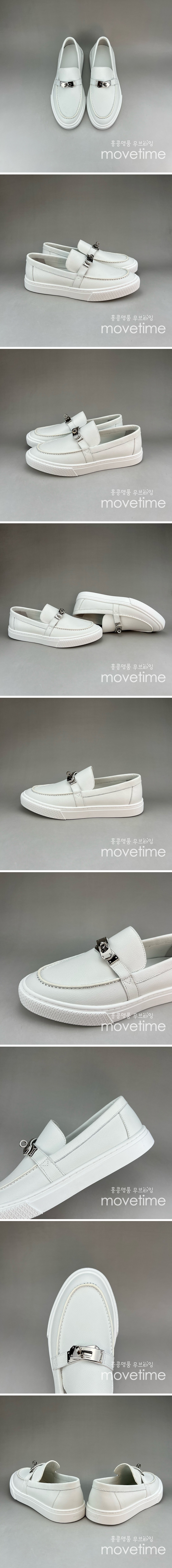 [홍콩명품.Hermes] 에르메스 23SS 로고 레더 가죽 구두 로퍼 (화이트), SE3508, S3, 명품스니커즈,운동화,구두,로퍼,하이탑,신발