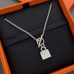 [홍콩명품.Hermes] 에르메스 24SS 로고 Birkin Amulette pendant 목걸이 (실버), ET2593, SL, 명품악세사리,팔찌,귀걸이,반지