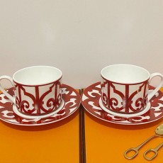 [홍콩명품.Hermes] 에르메스 24SS 선물용 로고 도자기 티컵 커피컵 세트 (6pcs), ET2612, ZAKKA, 명품악세사리,팔찌,귀걸이,반지
