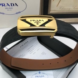 [홍콩명품,PRADA] 프라다 24SS 로고 레더 가죽 벨트 (블랙-2버클), 4.0cm, BT1318, MR, 명품레플리카,인터넷쇼핑몰,남자명품,해외직구