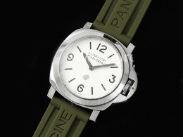 [홍콩명품시계.PANERAI] 파네라이 팸1087 화이트 다이얼 그린 라버밴드, 무브타임,남자명품시계,워치,남자,SA,고무밴드