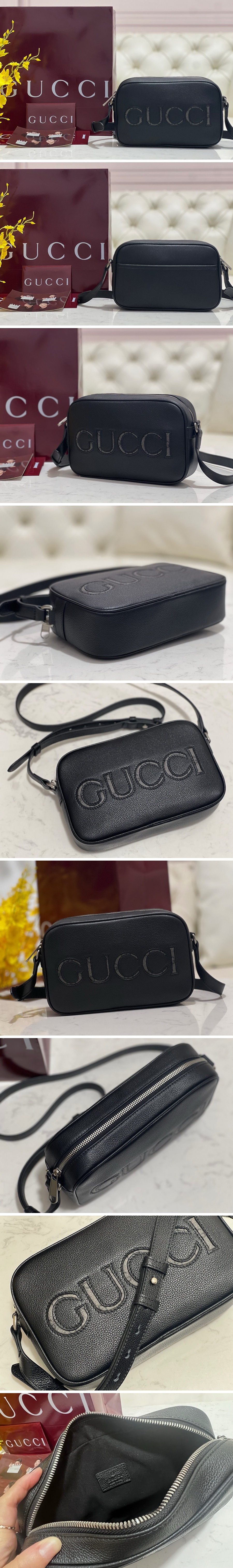 [홍콩명품.Gucci] 구찌 24SS 로고 레더 남성 미니 숄더백 크로스백 768391 (블랙), BGM3384, BDA, 홍콩명품가방,명품쇼핑몰,크로스백,핸드백,구매대행,무브타임