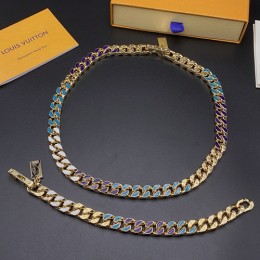 [홍콩명품.LOUIS VUITTON] 루이비통 24SS 로고 LV 모노그램 NBA Chain Links 팔찌+목걸이, ET2670, AGG, 홍콩명품쇼핑몰,인터넷명품,온라인명품사이트,남자명품,해외직구