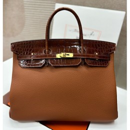 [홍콩명품.Hermes] 에르메스 24SS 로고 Birkin Touch 30 레더 가죽 핸드백 토트백 (브라운-금장), BGM3424, H3, 홍콩명품가방,명품쇼핑몰,크로스백,핸드백,구매대행,무브타임