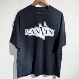 [홍콩명품.LANVIN] 랑방 24SS 로고 프린트 반팔 티셔츠 (블랙), BM15223, X2, 홍콩명품의류,구매대행,온라인명품