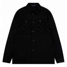 [홍콩명품.LOUIS VUITTON] 루이비통 24SS 로고 모노그램 울 남방 셔츠 (블랙), BM15330, JU, 홍콩명품의류,구매대행,온라인명품