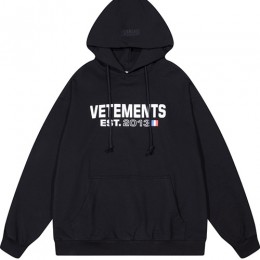 [홍콩명품.VETEMENTS] 베트멍 24SS 로고 프린트 후드 티셔츠 (블랙), BM15463, JU, 홍콩명품의류,구매대행,온라인명품