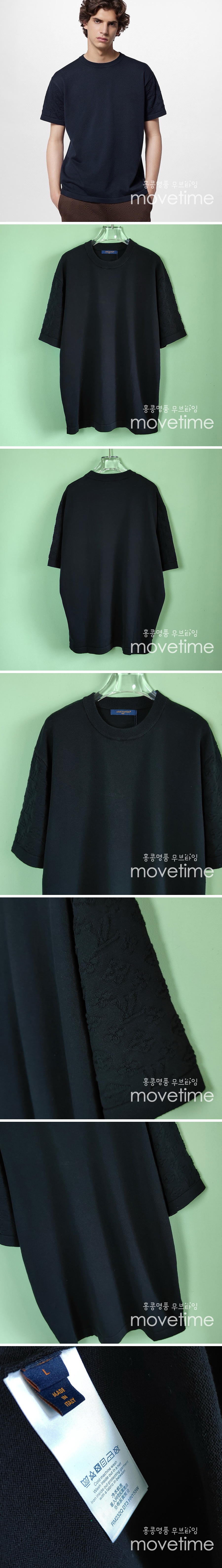 [홍콩명품.LOUIS VUITTON] 루이비통 24SS 무지 반팔 티셔츠 (블랙), BM15494, JL, 홍콩명품의류,구매대행,온라인명품