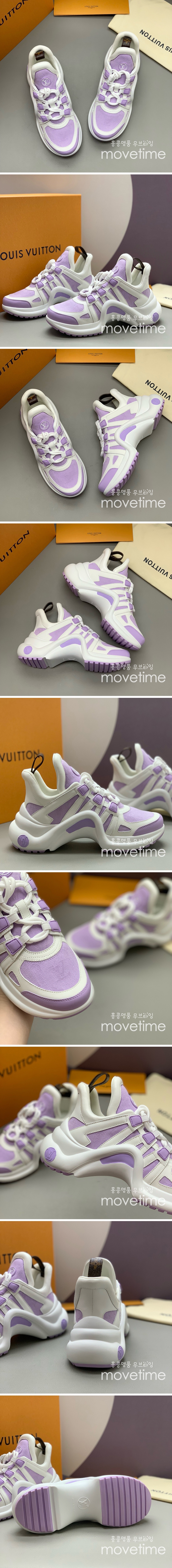 [홍콩명품.LOUIS VUITTON] 루이비통 24SS 로고 여성 아치라이트 스니커즈 운동화 (퍼플), SE3970, PMD, 명품스니커즈,운동화,구두,로퍼,하이탑,신발