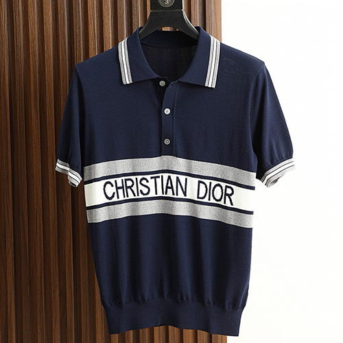 [홍콩명품,Christian Dior] 디올 24SS 로고 니트 폴로 반팔 티셔츠 (3컬러), BM15870, BR, 홍콩명품의류,구매대행,온라인명품