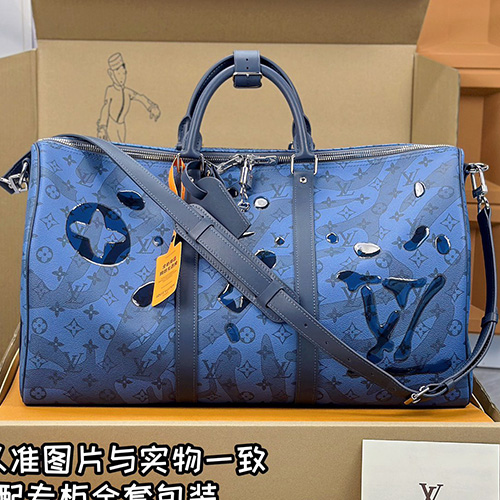 [홍콩명품.LOUIS VUITTON] 루이비통 24SS 로고 모노그램 키플 반들리에 50 여행가방 M22570 (블루), BGM3715, BDA, 명품지갑,무브타임쇼핑몰,홍콩명품,사이트,명품쇼핑몰