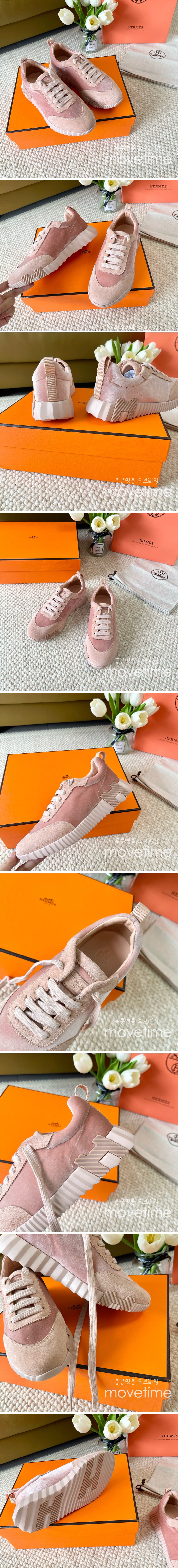 [홍콩명품.Hermes] 에르메스 24SS 로고 남여 Bouncing 스니커즈 운동화 (핑크), SE4078, ALW, 명품스니커즈,운동화,구두,로퍼,하이탑,신발