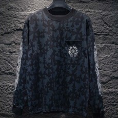 [홍콩명품.Chrome Hearts] 크롬하츠 24SS 로고 프린트 긴팔 티셔츠 (네이비), BM16013, JU, 홍콩명품의류,구매대행,온라인명품
