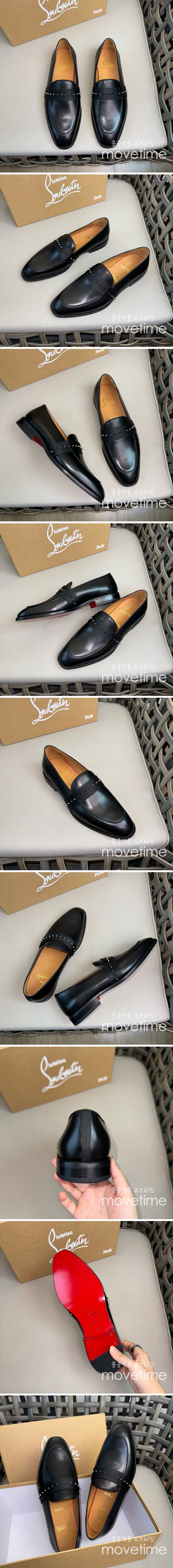 [홍콩명품.Christian Louboutin] 크리스챤루부탱 24SS 로고 레더 가죽 구두 로퍼 (블랙), SE4172, S2, 명품스니커즈,운동화,구두,로퍼,하이탑,신발