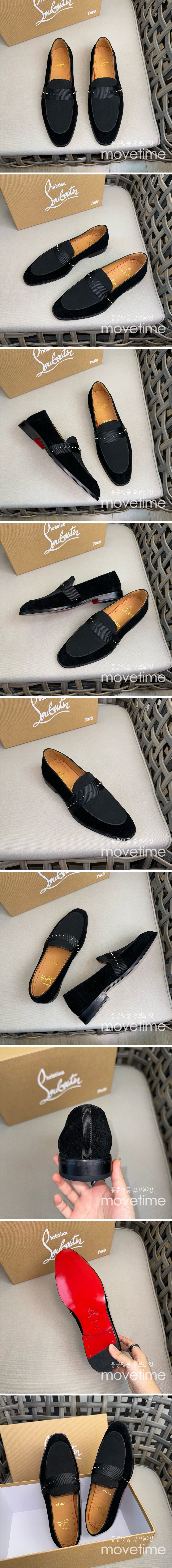 [홍콩명품.Christian Louboutin] 크리스챤루부탱 24SS 로고 레더 가죽 구두 로퍼 (블랙), SE4173, S2, 명품스니커즈,운동화,구두,로퍼,하이탑,신발