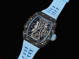 [홍콩명품시계.RICHARD MILLE] 리차드밀레 RM53-1 투어빌론 블랙카본 베젤 스켈레톤 다이얼, 고무밴드