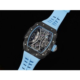 [홍콩명품시계.RICHARD MILLE] 리차드밀레 RM53-1 투어빌론 블랙카본 베젤 스켈레톤 다이얼, 고무밴드