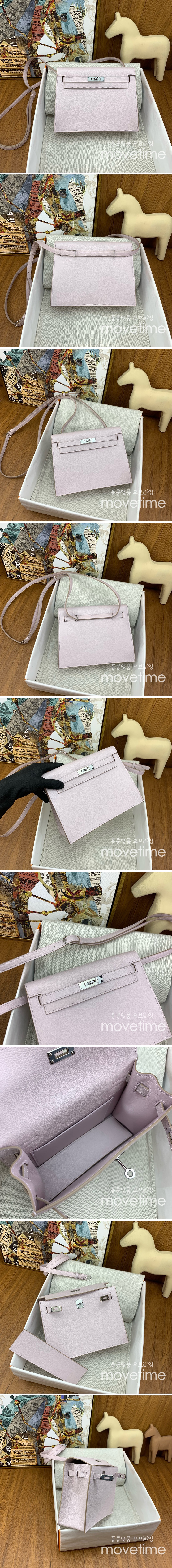 [홍콩명품.Hermes] 에르메스 24SS 로고 kelly Dance 22cm  토트백 크로스백 (핑크-은장), BGM4072, H3, 명품지갑,무브타임쇼핑몰,홍콩명품,사이트,명품쇼핑몰