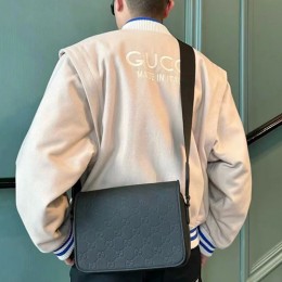 [홍콩명품.Gucci] 구찌 24SS 로고 자수 소매 탈부착 바시티 자켓 (베이지), BM16910, JU, 홍콩명품의류,구매대행,온라인명품