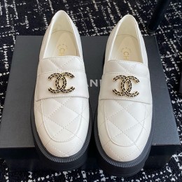 [홍콩명품.CHANEL] 샤넬 24SS 로고 여성 퀄팅 레더 가죽 구두 로퍼 (2컬러), SE4262, ALW, 명품스니커즈,운동화,구두,로퍼,하이탑,신발