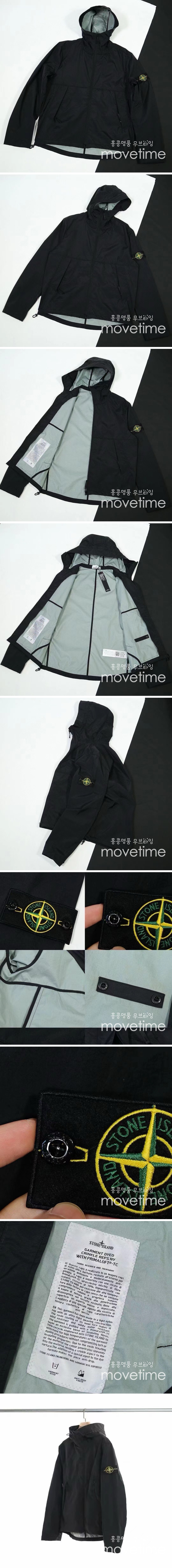 [홍콩명품.Stone Island] 스톤아일랜드 24SS 로고 탈부착 후드 바람막이 자켓 (블랙), BM17173, JU, 홍콩명품의류,구매대행,온라인명품