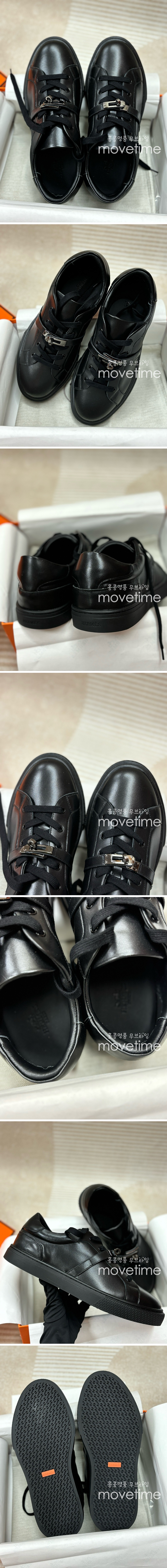 [홍콩명품.Hermes] 에르메스 24SS 로고 KELLY 스니커즈 운동화 (블랙-은장), SE4274, H3, 명품스니커즈,운동화,구두,로퍼,하이탑,신발