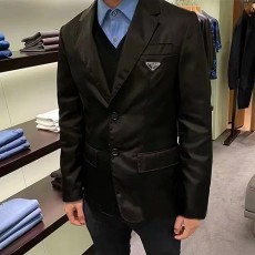 [홍콩명품,PRADA] 프라다 24SS 삼각로고 나일론 정장 수트 자켓 (블랙), BM17346, JL, 홍콩명품의류,구매대행,온라인명품