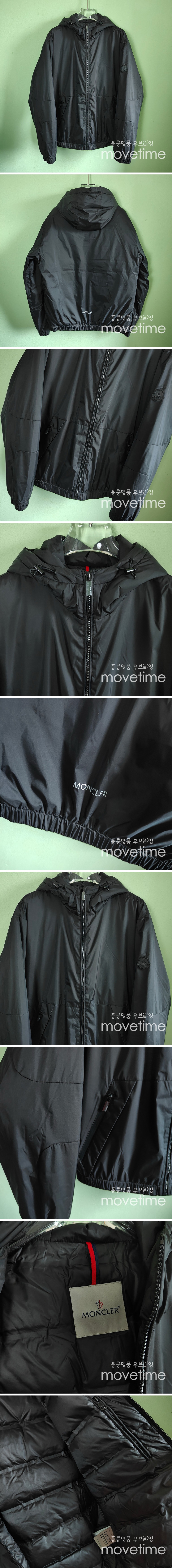 [홍콩명품.MONCLER] 몽클레어 24SS 로고 후드 바람막이 다운 파카 자켓 (블랙), BM17527, JL, 홍콩명품의류,구매대행,온라인명품