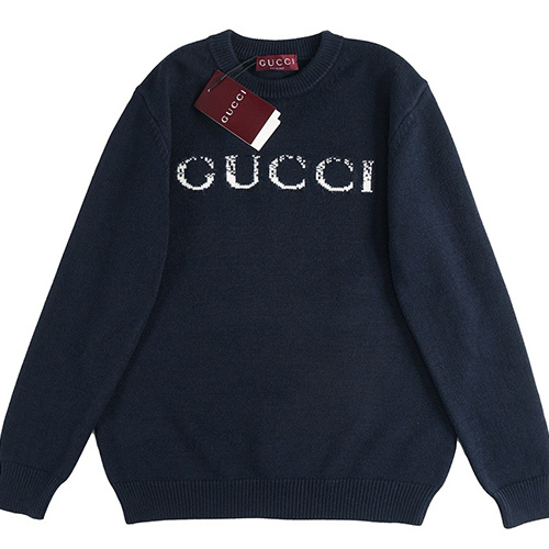 [홍콩명품.Gucci] 구찌 24SS 로고 캐시미어 니트 스웨터 (네이비), BM17640, JU, 홍콩명품의류,구매대행,온라인명품