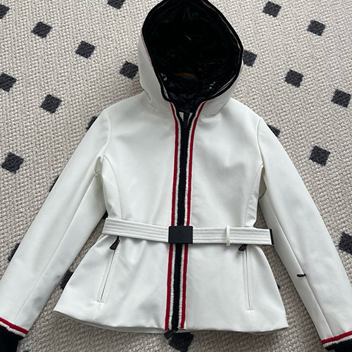 [홍콩명품.MONCLER] 몽클레어 24SS 로고 여성 GRENOBLE 구스다운 벨티드 후드 코트 자켓 (화이트), BM17660, KSM, 홍콩명품의류,구매대행,온라인명품