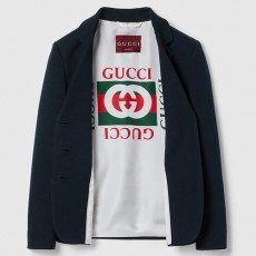 [홍콩명품.Gucci] 구찌 24SS 로고 브로치 여성 정장 수트 자켓 (네이비), BM17914, TBG, 홍콩명품의류,구매대행,온라인명품