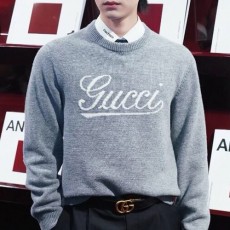 [홍콩명품.Gucci] 구찌 24SS 로고 캐시미어 니트 스웨터 (그레이), BM17945, JU, 홍콩명품의류,구매대행,온라인명품