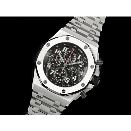 [홍콩명품시계.AUDEMARS PIGUET] 오데마피게 로얄오크 오프쇼어 42mm 크로노 블랙 다이얼