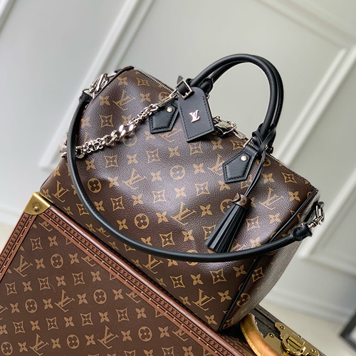 [홍콩명품.LOUIS VUITTON] 루이비통 25SS 로고 모노그램 반둘리에 다크 스피디 소프트 30 숄더백 M12243, BGM4363, BDA, 홍콩명품가방,명품쇼핑몰,크로스백,핸드백,구매대행