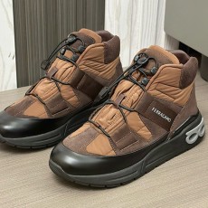 [홍콩명품.FERRAGAMO] 페레가모 25SS 로고 레더 가죽 레어어드 하이탑 운동화 (브라운), SE4417, S3, 명품스니커즈,운동화,구두,로퍼,하이탑,신발