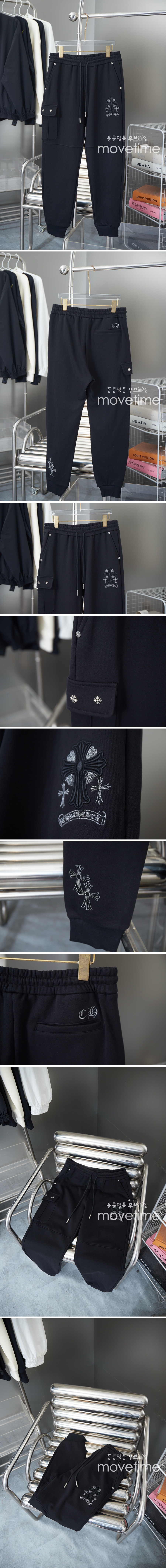 [홍콩명품.Chrome Hearts] 크롬하츠 25SS 로고 조거 팬츠 바지 (블랙), BM18480, HH, 홍콩명품의류,구매대행,온라인명품