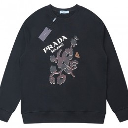 [홍콩명품,PRADA] 프라다 25SS 로고 그래픽 프린트 맨투맨 티셔츠 (블랙), BM18485, HH, 홍콩명품의류,구매대행,온라인명품