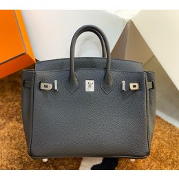 [홍콩명품.Hermes] 에르메스 25SS 로고 Birkin Togo 25 토트백 핸드백 (다크그레이-은장), BGM4487, H3, 홍콩명품가방,명품쇼핑몰,크로스백,핸드백,구매대행