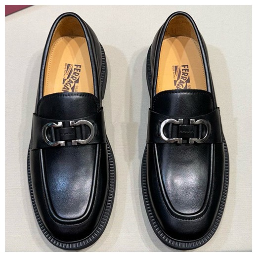 [홍콩명품.FERRAGAMO] 페레가모 25SS 로고 간치니 레더 가죽 구두 로퍼 (블랙), SE4528, ALW, 명품스니커즈,운동화,구두,로퍼,하이탑,신발