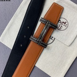 [홍콩명품.Hermes] 에르메스 25SS 로고 레더 가죽 리버서블 벨트, 3.8cm, BT1375, BE, 명품레플리카,인터넷쇼핑몰,남자명품,해외직구