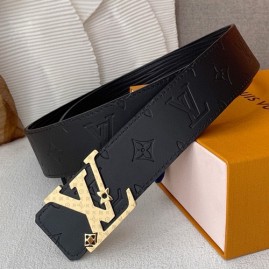 [홍콩명품.LOUIS VUITTON] 루이비통 25SS 로고 모노그램 레더 가죽 벨트 (2버클-블랙), 4.0cm, BT1378, BE, 명품레플리카,인터넷쇼핑몰,남자명품,해외직구