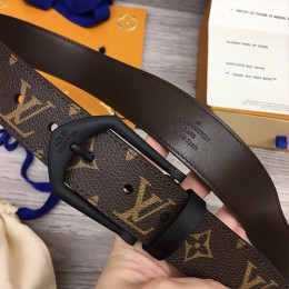 [홍콩명품.LOUIS VUITTON] 루이비통 25SS 로고 모노그램 레더 가죽 벨트 (브라운), 3.5cm, BT1384, BE, 명품레플리카,인터넷쇼핑몰,남자명품,해외직구