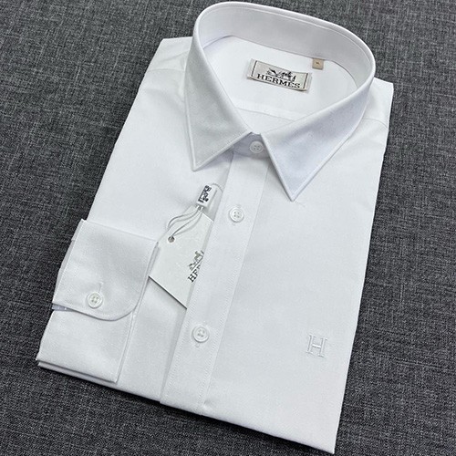 [홍콩명품.Hermes] 에르메스 25SS H로고 자수 남방 셔츠 (화이트), BM19416, JQ, 홍콩명품의류,구매대행,온라인명품