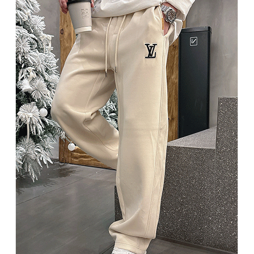 [홍콩명품.LOUIS VUITTON] 루이비통 25SS 로고 자수 조거 팬츠 바지 (베이지), BM19467, G5, 홍콩명품의류,구매대행,온라인명품
