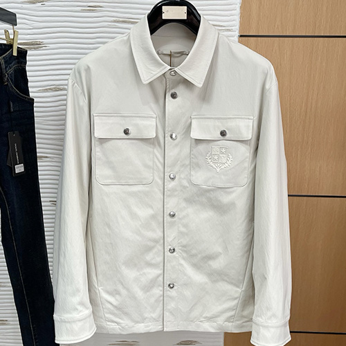 [홍콩명품.Loro Piana] 로로피아나 25SS 로고 카라 버튼 자켓 (아이보리), BM19489, G5, 홍콩명품의류,구매대행,온라인명품