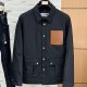 [홍콩명품.LOEWE] 로에베 25SS 로고 포켓 카라 버튼 자켓 (블랙), BM19490, G5, 홍콩명품의류,구매대행,온라인명품