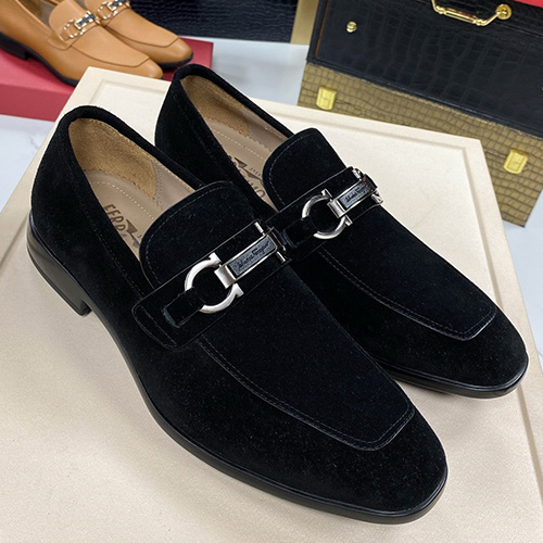 [홍콩명품.FERRAGAMO] 페레가모 25SS 로고 간치니 레더 가죽 구두 로퍼 (블랙), SE4645, S1, 명품스니커즈,운동화,구두,로퍼,하이탑,신발