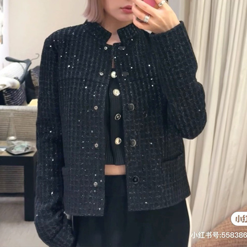 [홍콩명품.CHANEL] 샤넬 25SS 로고 여성 트위드 자켓 (블랙), BM19552, PG, 홍콩명품의류,구매대행,온라인명품