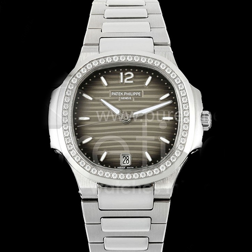 [홍콩명품시계.PATEK PHILIPPE] 파텍필립 노틸러스 7118 여성용 다이아몬드 베젤 35mm 그레이 다이얼